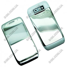 Корпус для Nokia E71 сталевий з білим, висока якість
