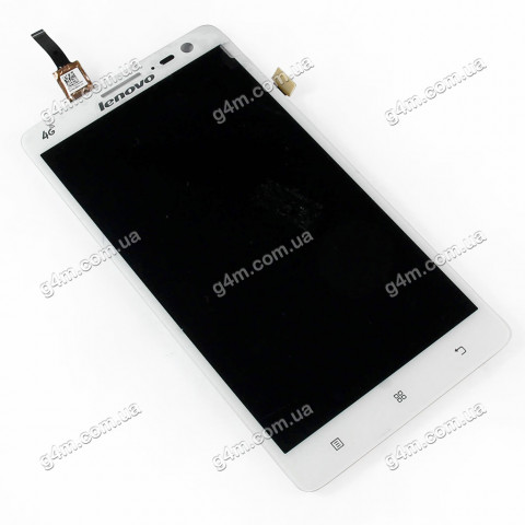 Дисплей Lenovo S856 с тачскрином, белый (Оригинал)