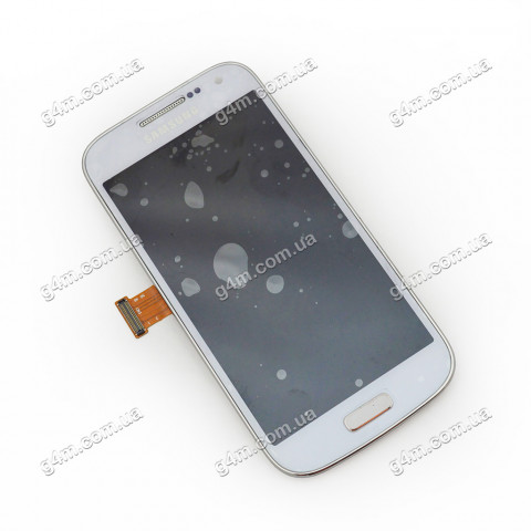 Дисплей Samsung i9190 Galaxy S4 Mini, i9195 Galaxy S4 Mini, i9192 Galaxy S4 Mini Duos, i9197 Galaxy S4 Mini белый с тачскрином и рамкой (Оригинал)