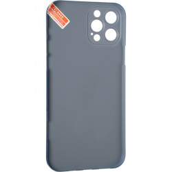 Накладка Gelius Slim Full Cover Case с защитным стеклом для Apple iPhone 12 Pro Max (синего цвета)