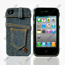 Накладка джинсовая LIFESTYLE для iPhone 4G/4S