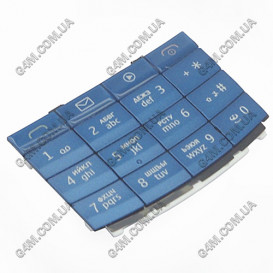 Клавіатура для Nokia X3-02 блакитна, кирилиця (Оригінал)