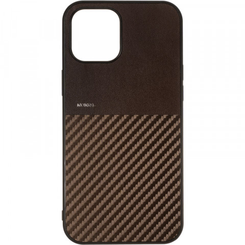 Чехол накладка Mokka Carbon Apple iPhone 13 Pro коричневая