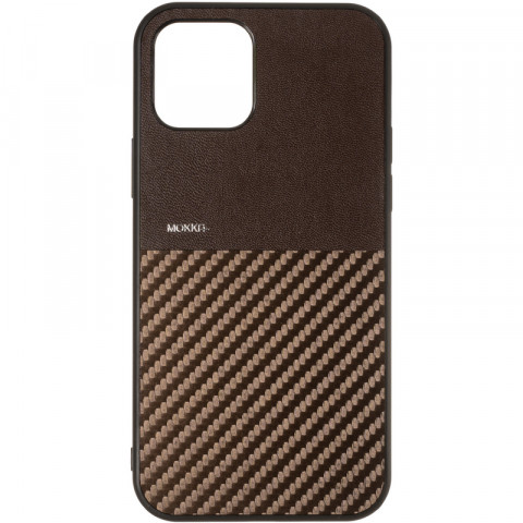 Чехол накладка Mokka Carbon Apple iPhone 12, Apple iPhone 12 Pro коричневая