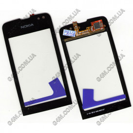Тачскрин для Nokia Asha 311 черный с клейкой лентой