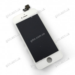 Дисплей Apple iPhone 5 с тачскрином и рамкой, белый