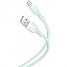 USB дата-кабель XO NB212 MicroUSB 2.1A зелений, 1 метр