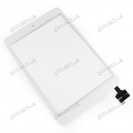 Тачскрин для Apple iPad Mini, iPad Mini 2 Retina с кнопкой меню и шлейфом, белый