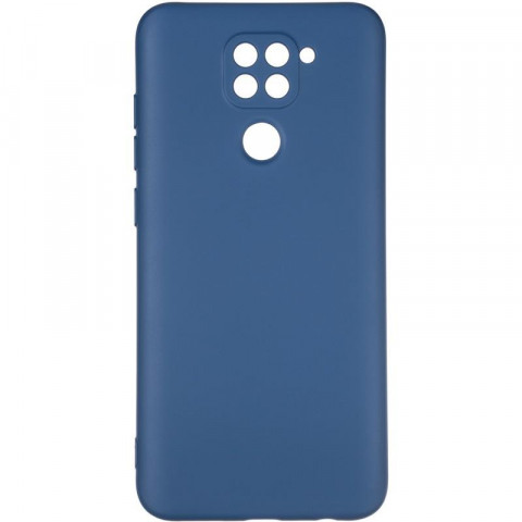 Чехол накладка Full Soft Case для Xiaomi Redmi Note 9 синяя