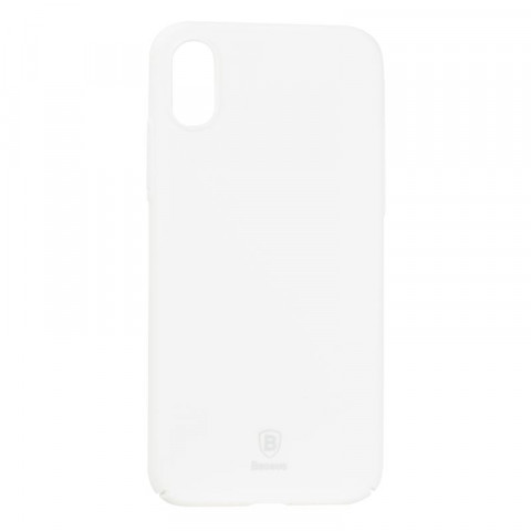 Чехол накладка Baseus Thin Series для iPhone X белая (ZB02)