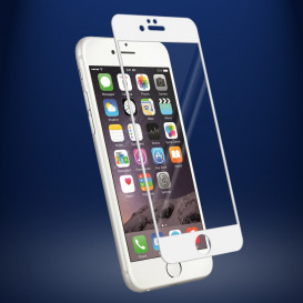 Защитное стекло Full Screen для Apple iPhone 7 Plus, 8 Plus (3D стекло белого цвета)