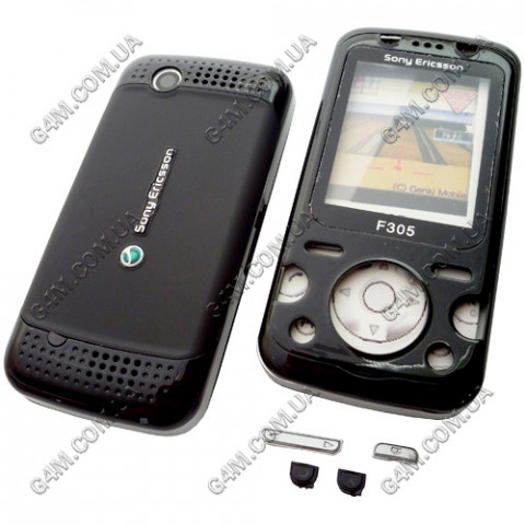 Корпус Sony Ericsson F305 чёрный, High Copy