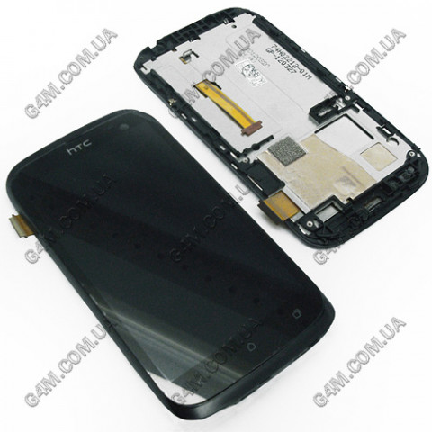 Дисплей HTC T328W Desire V с тачскрином и черной рамкой (Оригинал)