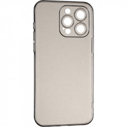 Чехол накладка Silicone Clear Shine iPhone 14 Pro черного цвета