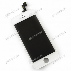 Дисплей Apple iPhone 5S с тачскрином и рамкой, белый, Оригинал