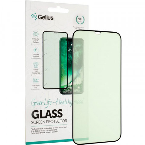 Защитное стекло Gelius Green Life для Apple iPhone 12 Pro Max (3D стекло черного цвета)