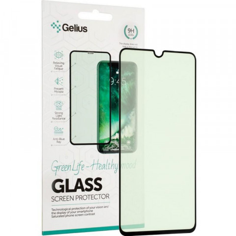 Защитное стекло Gelius Green Life для Samsung A705 Galaxy A70 (3D стекло черного цвета)