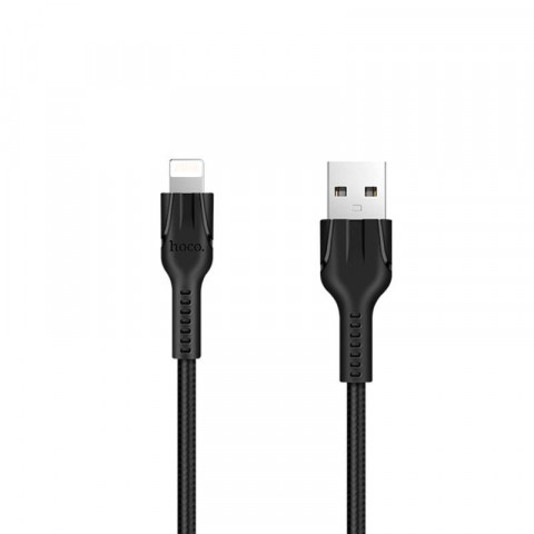 USB дата-кабель Lightning Hoco U31 Benay, 1 метр, черный