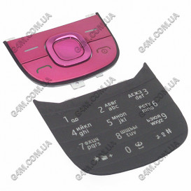 Клавіатура для Nokia 2220 slide рожева, кирилиця (Оригінал) злегка б/у