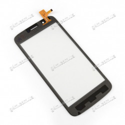 Тачскрин для Prestigio MultiPhone 5504 DUO (PAP5504DUO) черный с клейкой лентой