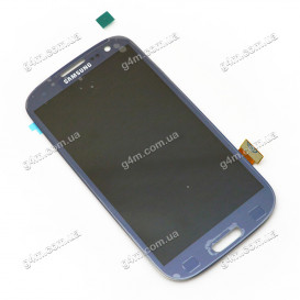 Дисплей Samsung i9300 Galaxy S3, i9300i Galaxy SIII, I9305 Galaxy S3 синий с тачскрином (Оригинал)