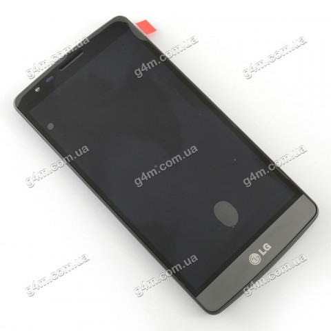 Дисплей для LG D722 G3 mini, D722K G3 mini, D722V G3 mini, D724 G3 mini, D725 G3 mini, D728 G3 mini з тачскріном та рамкою, сірий (Оригінал)