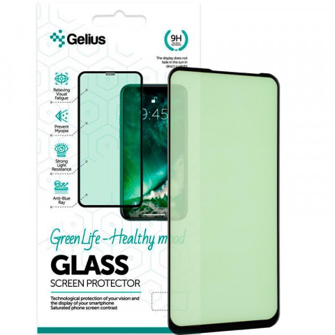 Защитное стекло Gelius Green Life для Huawei P40 Lite (3D стекло черного цвета)