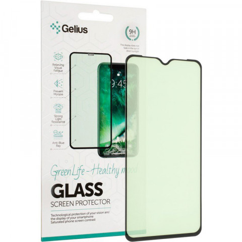 Защитное стекло Gelius Green Life для Huawei Y8P, P Smart S (3D стекло черного цвета)