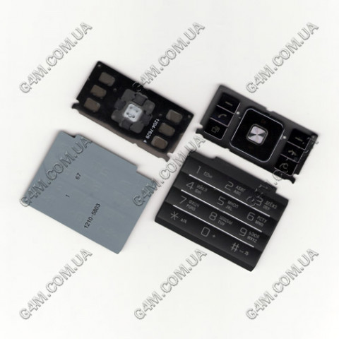Клавиатура Sony Ericsson C905 чёрная, русская, High Copy