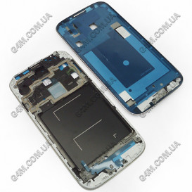 Рамка крепления дисплейного модуля для Samsung i9500 Galaxy S4 серебристая