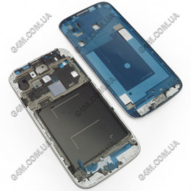 Рамка крепления дисплейного модуля для Samsung i9505 Galaxy S4 серебристая