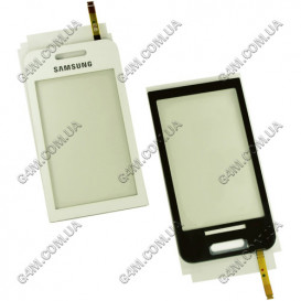 Тачскрин для Samsung S5230 белый с клейкой лентой (High copy)