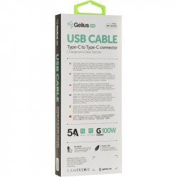 USB дата-кабель Gelius Pro G-Power GP-UC105 з Type-C на Type-C (100W) чорний, 1 метр