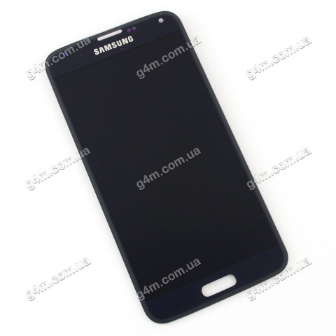 Дисплей Samsung G900A, G900F, G900H, G900i, G900T Galaxy S5 с тачскрином, темно-синий, снятый с телефона