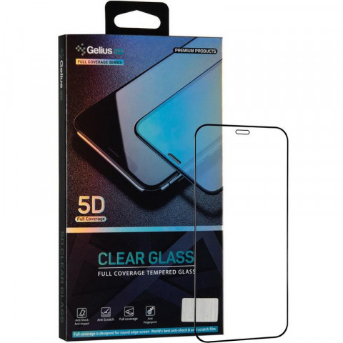 Защитное стекло Gelius Pro Clear Glass для Apple iPhone 12 (черное 5D стекло)