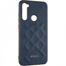 Накладка Jesco Leather для Samsung A307 (A30s) (синего цвета)