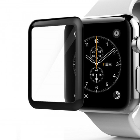Защитное стекло Full Screen для Apple Watch 42mm (3D стекло черного цвета)