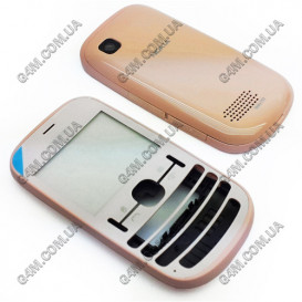 Корпус для Nokia Asha 200, Asha 201 рожевий, висока якість