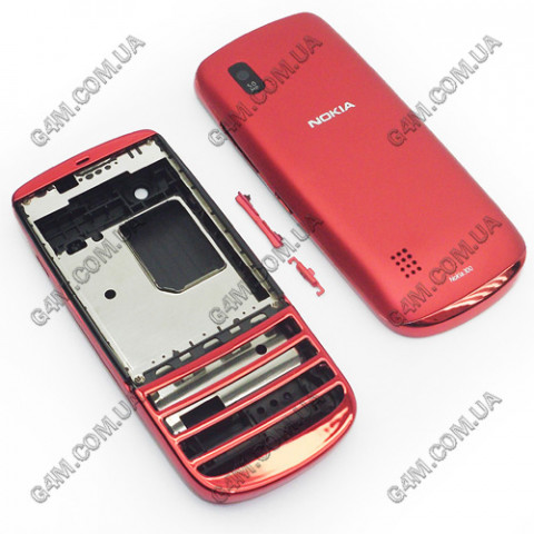 Корпус для Nokia Asha 300 червоний, висока якість