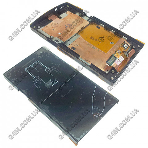 Дисплей Sony LT26i Xperia S с черным тачскрином и рамкой (Оригинал)