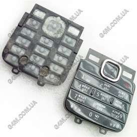 Клавіатура для Nokia C1-01, C2-00 темно-сіра, кирилиця (Оригінал)
