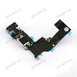 Шлейф Apple iPhone 5S с коннектором зарядки белая (Оригинал China)