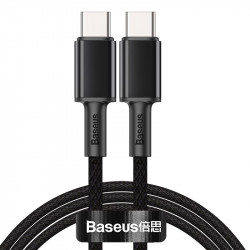 USB дата-кабель Baseus High Density Braided с Type-C на Type-C 100W (CATGD-01) черный, 1 метр