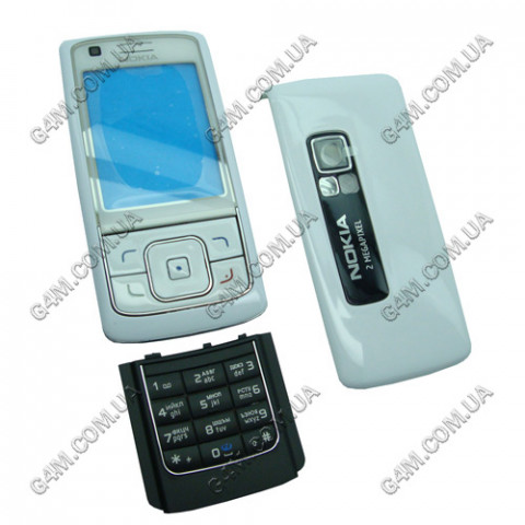 Корпус для Nokia 6288 білий з клавіатурою, висока якість