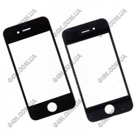 Стекло сенсорного экрана для Apple iPhone 4, 4G, 4S черное
